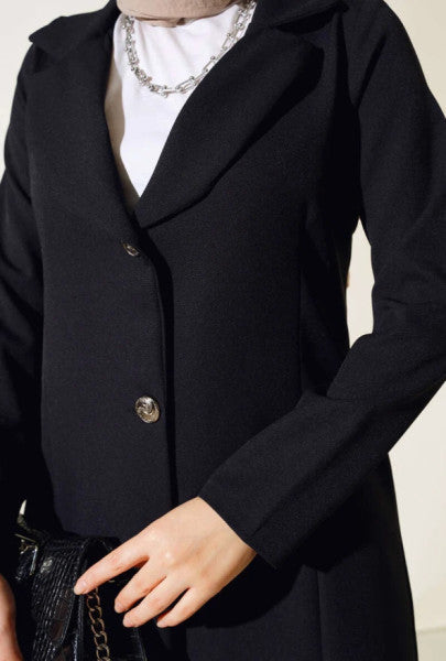 Long Jacket Double Suit Black