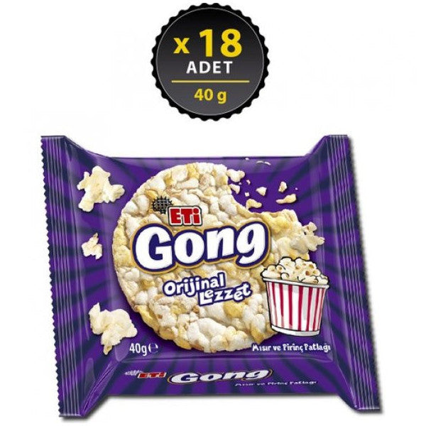 Eti Gong Corn And Rice Pops 40 Gx 18 Pieces