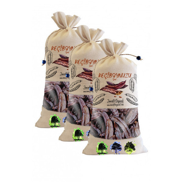 3 Cloth Bags Carob 600 Gr. X 3 Pieces. Special Selection New Crop Carob 1.8 Kg.