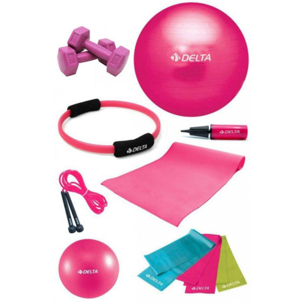 Delta 4 Mm Padded Pfs Fuchsia Full Pilates Set (65 Cm - 20 Cm )