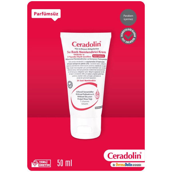 Ceradolin Perfume-Free Water-Based Moisturizing Cream 50 Ml