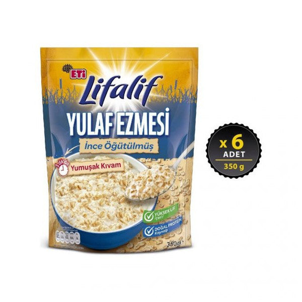 Eti Lifalif Finely Ground Oatmeal 350 Gx 6 Pieces