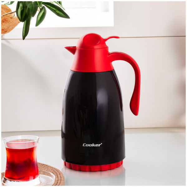 Porsima 2099 Glass Thermos - Tea Coffee Enjoyment Black 1.3 L