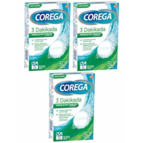Corega Cleaner 30 Tablets 3 Boxes