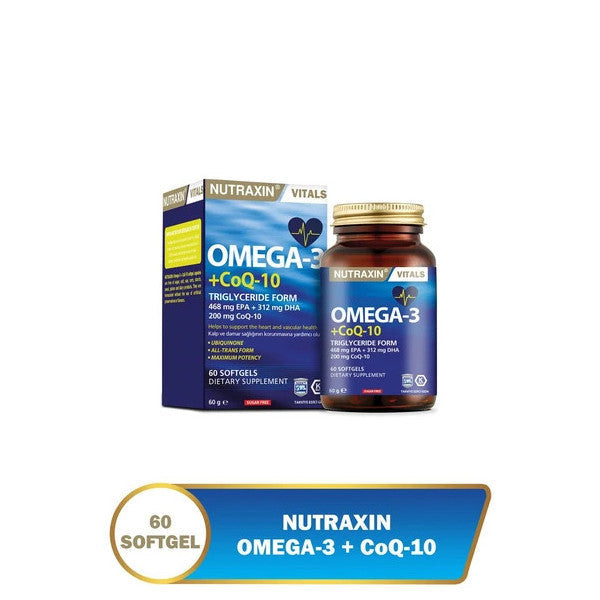 Nutraxin Omega-3 Coq-10 60 Capsules