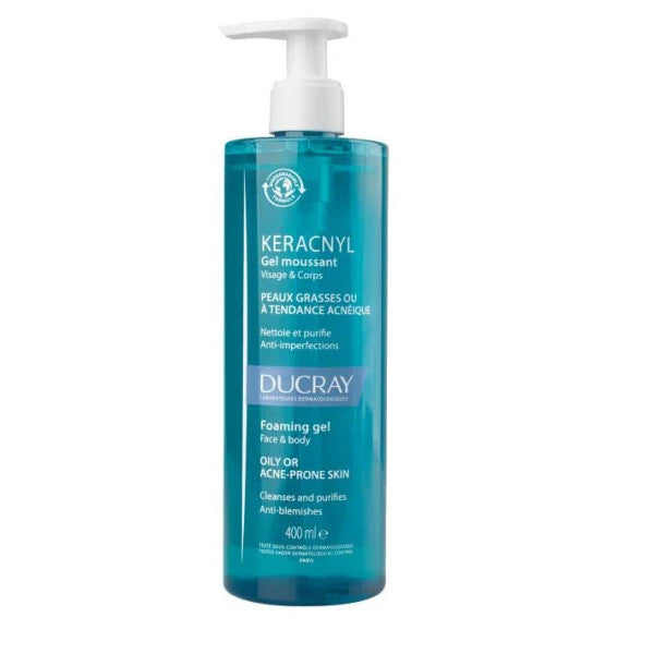 Ducray Keracnyl Washing Gel 400 Ml New Formula