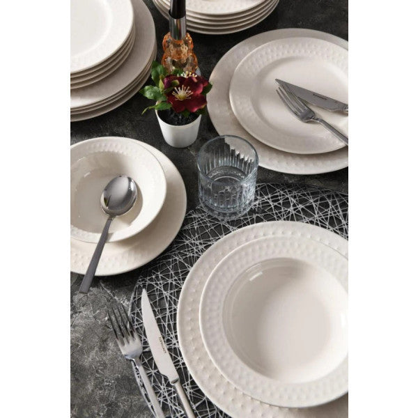 Kütahya Porcelain İnci 24 Piece Bone Dinner Set For 6 Persons – Cream