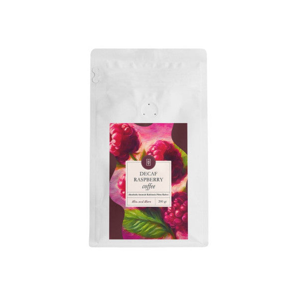 Decaf Raspberry Coffee Decaffeinated Raspberry Flavored Bean Coffee 200 Gr