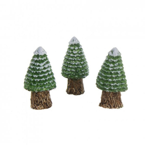 3 Pieces 5X2,5Cm Pine Tree Figurine Terrarium Christmas