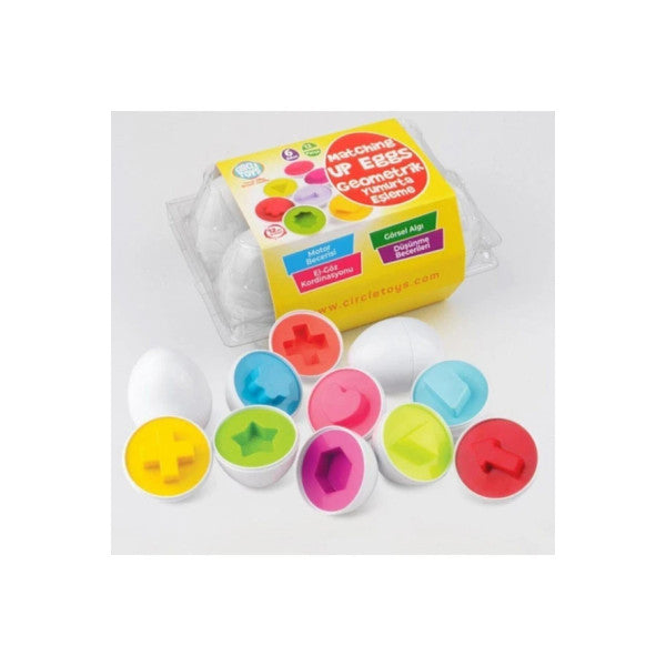 Circle Toys Geometric Egg Matching Game 6 Pieces