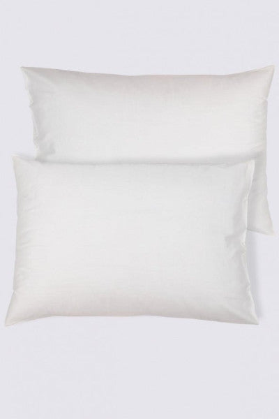 Ecocotton 2-Piece Plain Pillow Case 100% Organic Cotton Satin Cream 50X70 Cm