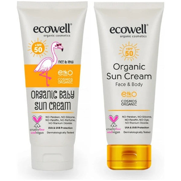 Ecowell Organic Sunscreen Set 50 Spf (Baby + Adult)