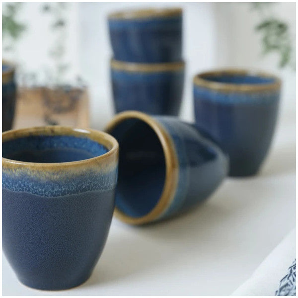 Keramika Shizen Blue Latte Mug 8 Cm 6 Pieces Q39