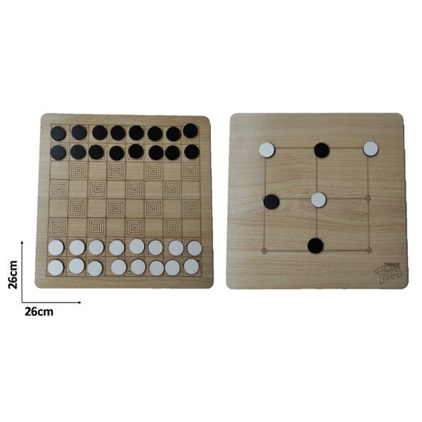 ألعاب عصرية لعبة الداما الخشبية ولعبة 3 قطع