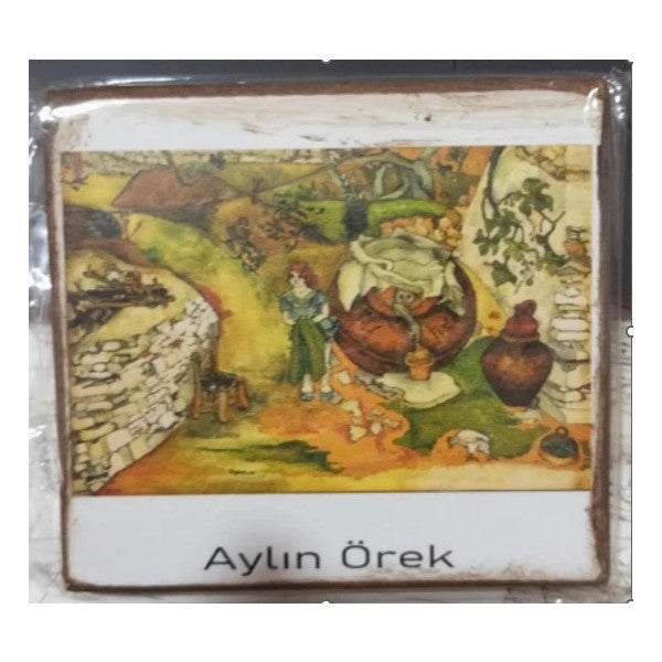 Cyprus Handcrafted Aylin Örek Printed Wooden Coaster