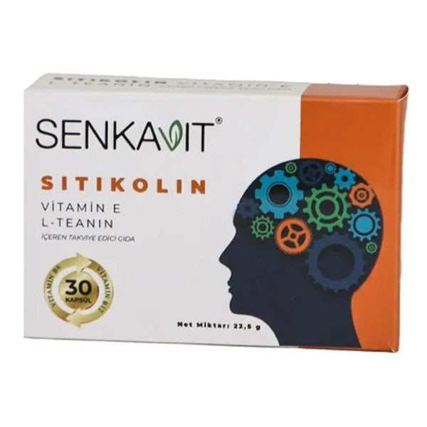 Senkavit Citicoline Vitamin E L-Theanine 30 Capsules