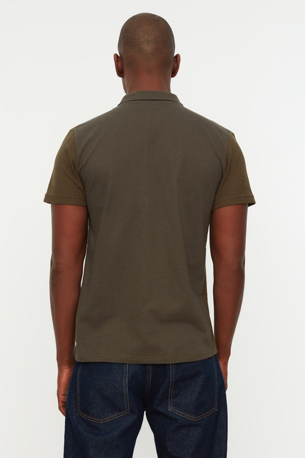 TRENDYOL MAN Men's Slim Fit 100% Cotton Textured Polo Neck Tshirt Polo Neck Tshirt TMNSS20PO0002