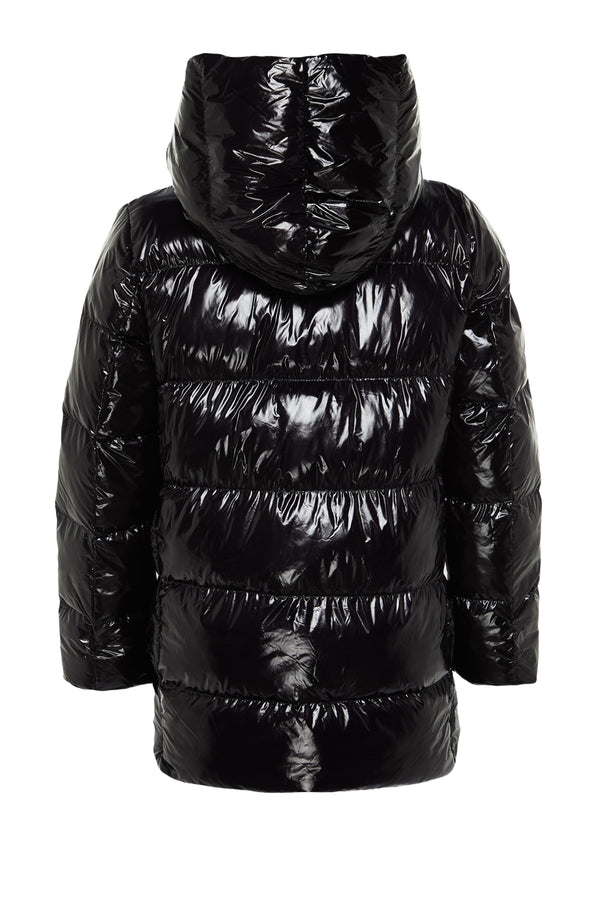 Trendyolmä°Lla Oversize Hooded Shiny Inflatable Coat Twoaw24Mo00043