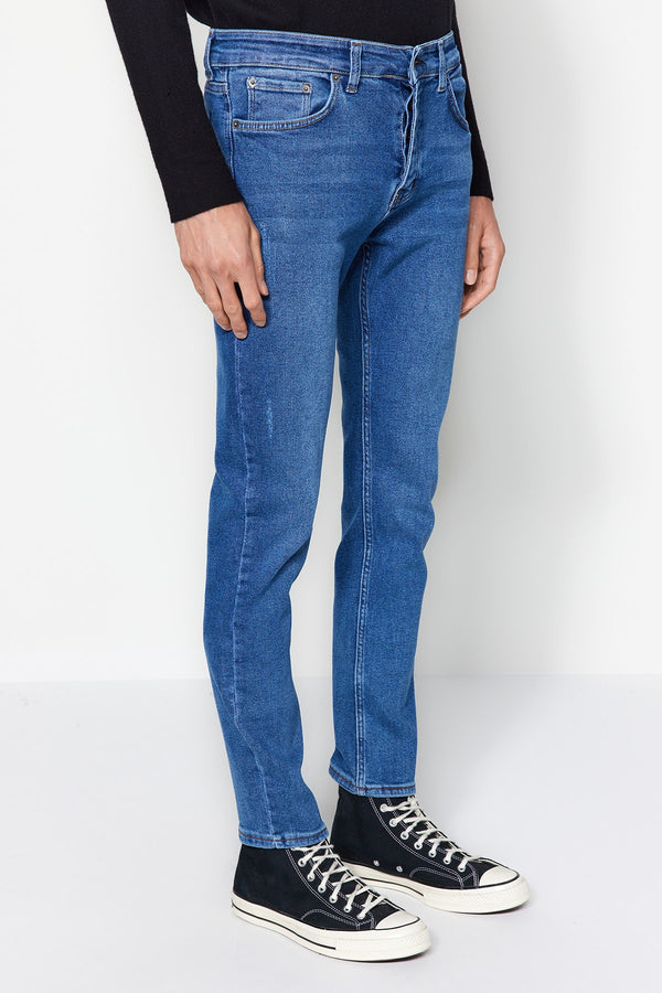 Trendyol Man Men's Navy Blue Plain Slim Regular Waist Jeans