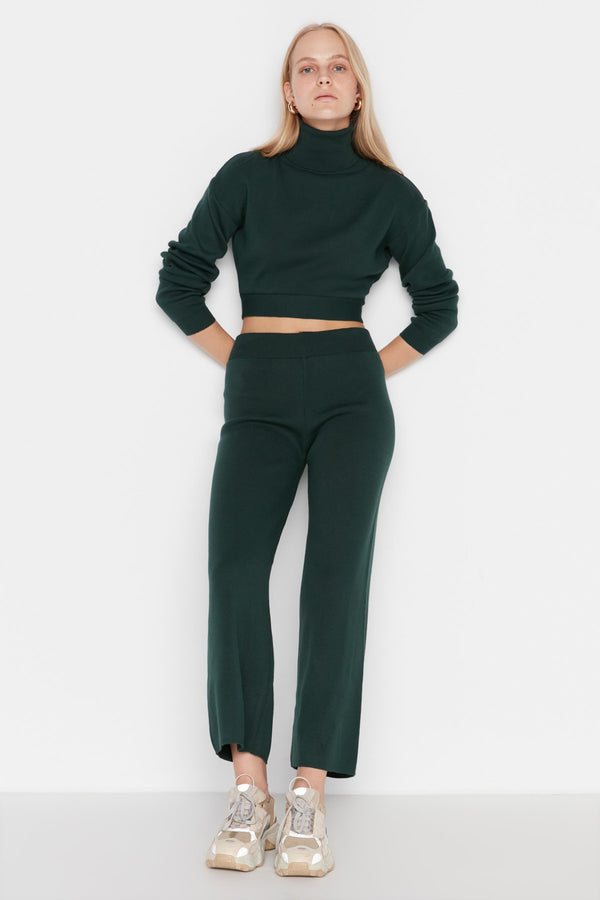 Trendyolmilla Lacing Detailed Sweater Pants Knitwear Bottom-Top Set Twoaw21Au0093