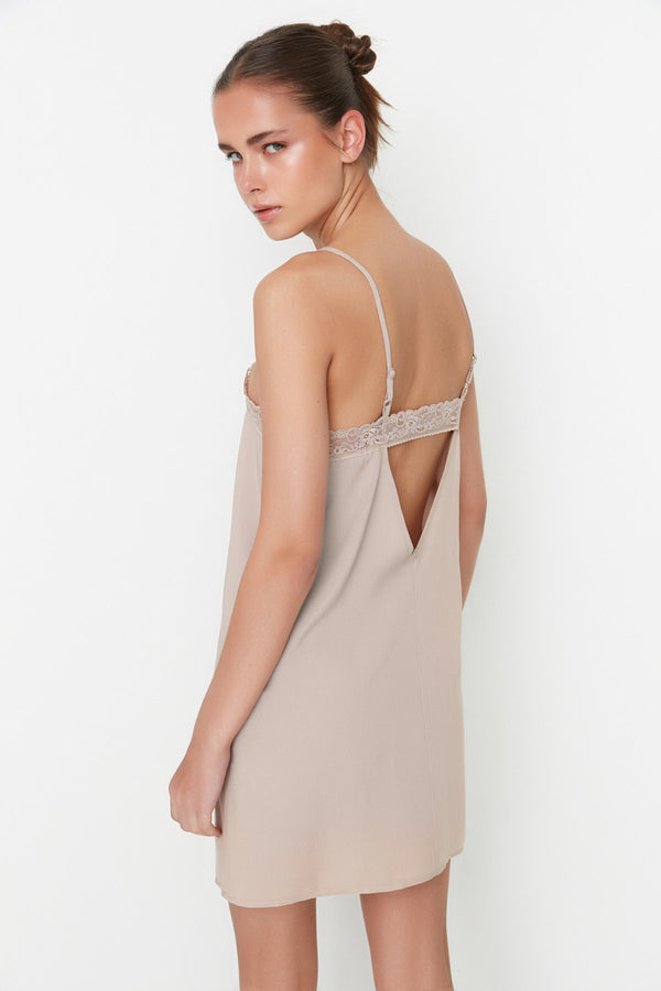Trendyolmilla Back Detailed Woven Nightgown Thmss22Gc0015