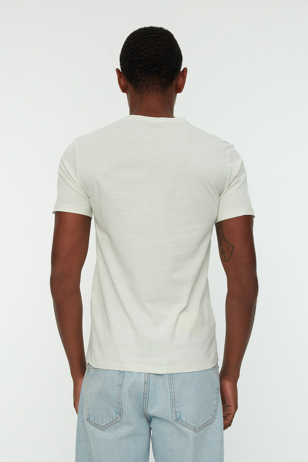 Trendyol Man Basic Slim Fit 100% Cotton V-Neck Short Sleeve T-Shirt