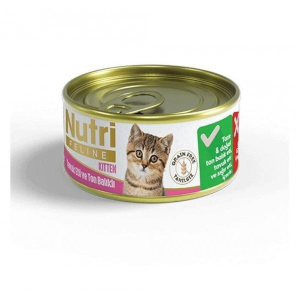 Nutri Feline Grain-Free Chicken And Tuna Kitten Canned 85 Gr