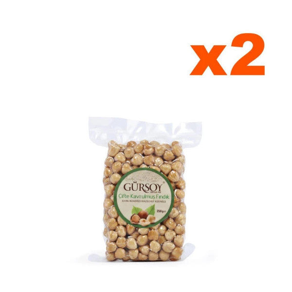 Gursoy Double Roasted Hazelnuts Vacuum Package 250 G X 2 Pieces