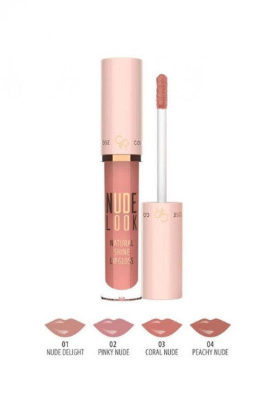 Golden Rose Nude Look Natural Shine Lipgloss 02 Pinky Nude Lipstick