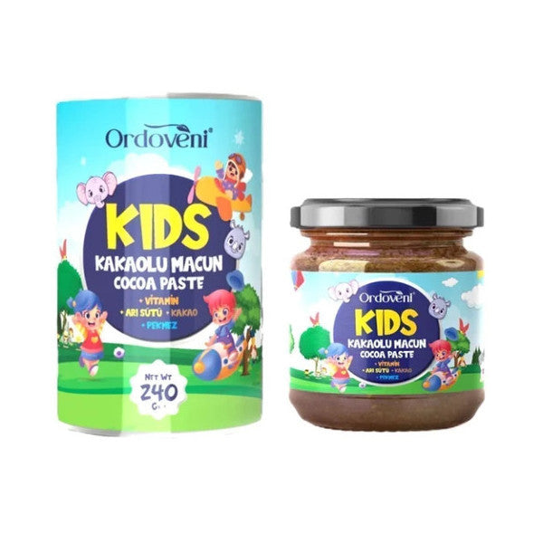 Kids Paste Appetizer Special For Children - Royal Jelly, Molasses, Honey And Vitamin Added Cocoa Paste 240 Gr