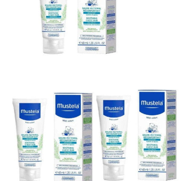 Mustela Soothing Comfort Chest Rub 40 Ml - Comforting Chest Balm 3 Boxes