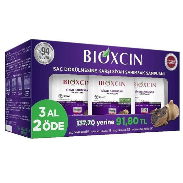 Bioxcin Anti Hair Loss Black Garlic Shampoo 300 Ml