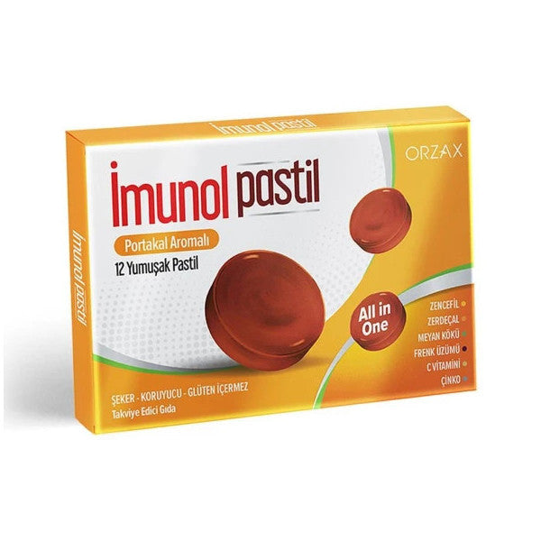 İmunol Orange Flavored 12 Lozenges