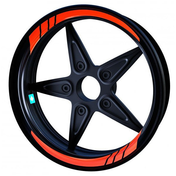 Fluorescent Orange Moto Gp Inner Rim Strip Sticker Çınar Extreme