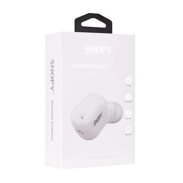 Snopy Sn-Bt155 White Bluetooth Earphone