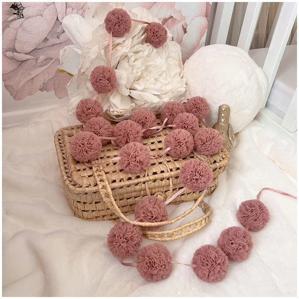 Cotton Rose Mini Pompom