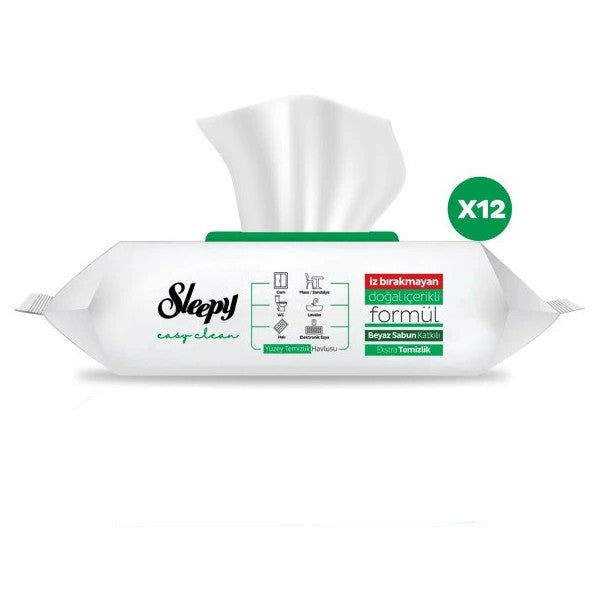 Sleepy Easy Clean White Soap Additive Surface Cleaning Towel 12X100 (1200 Sheets)