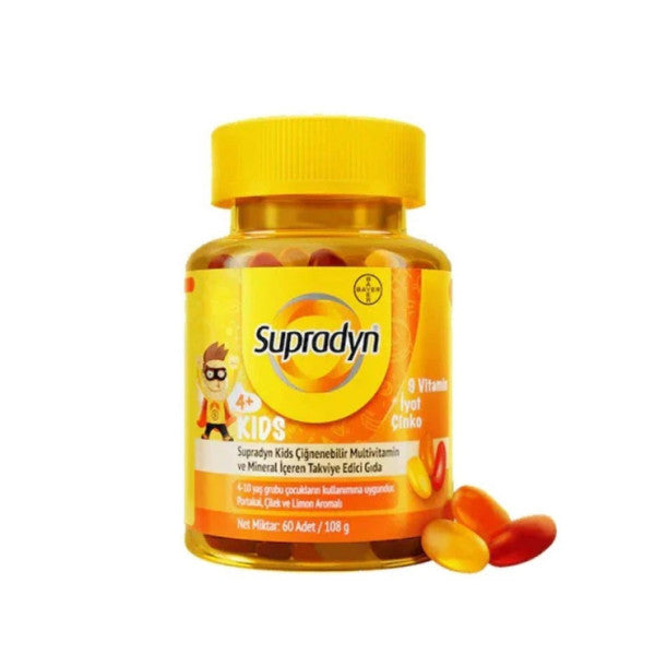 Supradyn Kids Chewable Multivitamin And Mineral Supplementary Food For Children 60 Pieces