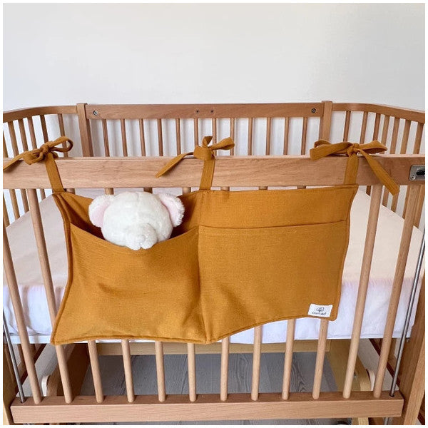 Pamuka Muslin Crib Organizer-Mustard