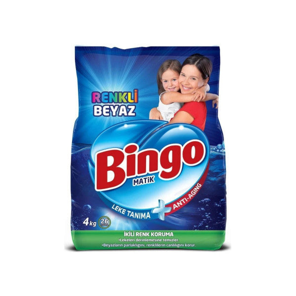 Bingo Powder Laundry Detergent Colored - White 4 Kg