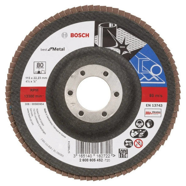 Bosch - 115 Mm 80 Best Series Metal Flap Disk