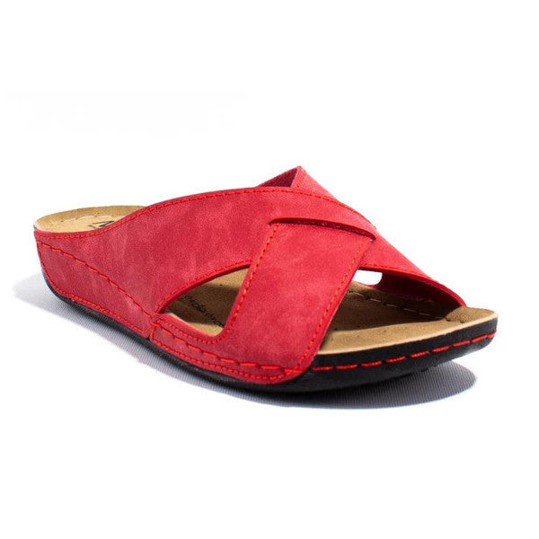 Dagoster Dza37-514 Red Daily Orthopedic Women's Slippers