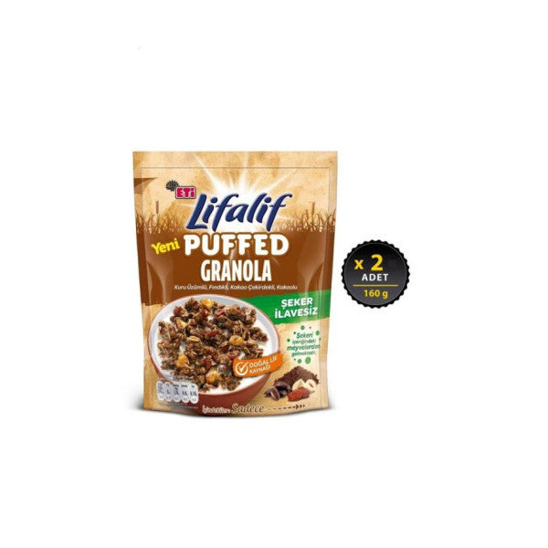 Lifalif Puffed Granola Cocoa 160 Gr X 2 Pieces