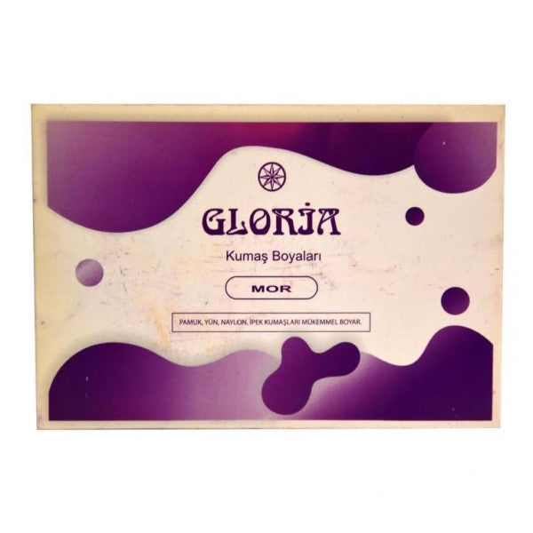 Gloria Purple Color Cotton Wool Nylon Silk Fabric Dye 10Gr Package