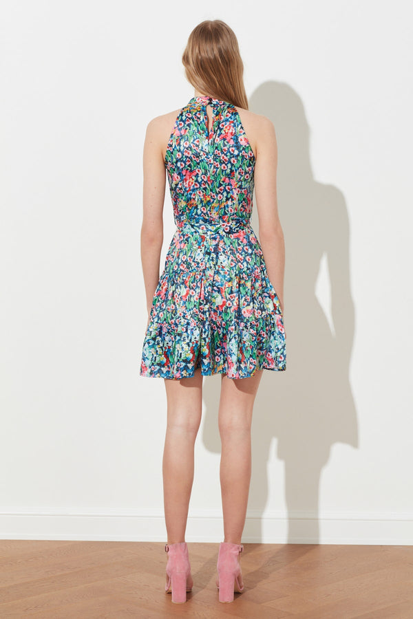 TRENDYOLMİLLA Belted Floral Pattern Dress TWOSS20EL2490