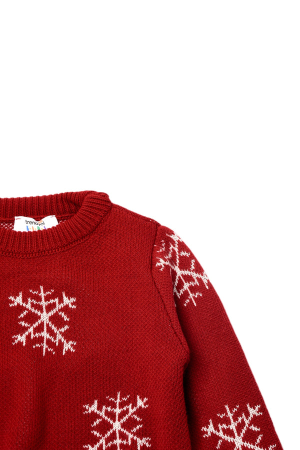 TRENDYOLKIDS Jacquard Boy Knitwear Sweater Christmas Themed TKDAW22KZ2030
