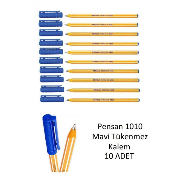 1010 Blue Ballpoint Pen Ofispen 10 Pieces