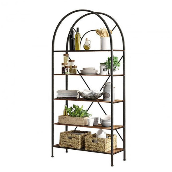 Weblonya Metal Bookcase Shelf Wall Shelf Decorative Cabinet 5176