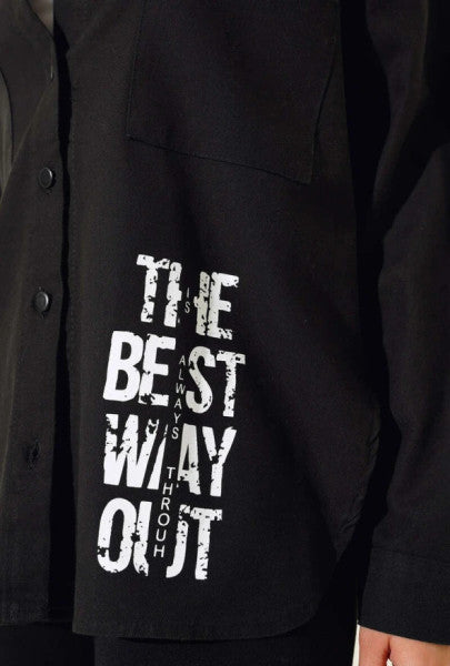 The Best Way Printed Shirt Black