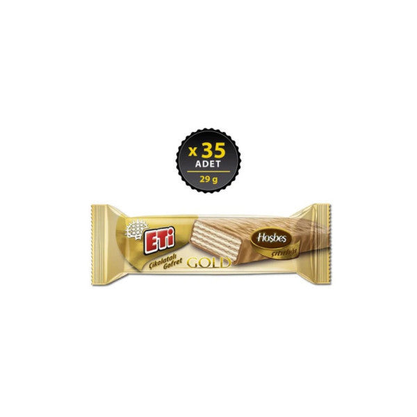 Eti Chocolate Wafer Gold 29 Gx 35 Pieces